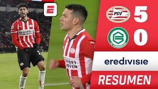 CHUCKY LOZANO VOLVIÓ en la GOLEADA del PSV 50 vs Groningen HAT TRICK de RICARDO PEPI  Eredivisie [upl. by Kalikow546]