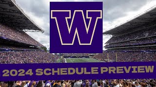 Washington 2024 College Football Schedule PreviewProjected Record [upl. by Oralle]