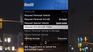 Gta V Online  How to Request Anti  Aircraft Trailer 2023 [upl. by Anilah510]