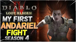 FIRST ANDARIEL FIGHT of Diablo 4 Season 4 [upl. by Merline179]