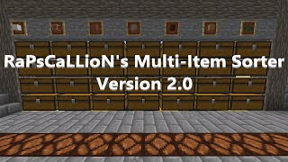 RaPsCaLLioNs MultiItem Sorter V2  Minecraft Java Edition 1144 [upl. by Laekcim]