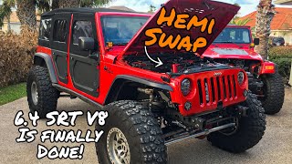 My Jeep Wrangler 64 Hemi Swap is Finished [upl. by Craner]