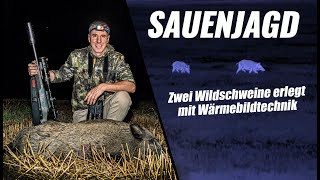 Sauenjagd bei Nacht Präzise Wildschweinabschüsse mit Wärmebildtechnik  JAGD TOTAL [upl. by Jed]