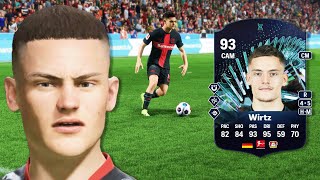 93 BUNDESLIGA TOTS EVOLUTION WIRTZ PLAYER REVIEW IN EA FC 24 [upl. by Acirehs]