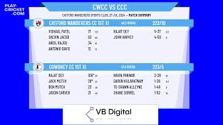 Catford Wanderers CC 1st XI v Cowdrey CC 1st XI [upl. by Nahtad]