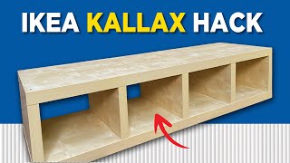 I Turned an IKEA Bookshelf into a Modern TV Console  IKEA HACK [upl. by Rida124]