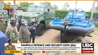 MUSEVENI INSPECTS THE ARMORY SECTION AT THE KAMPALA DEFENCE amp SECURITY EXPO [upl. by Ellenij741]