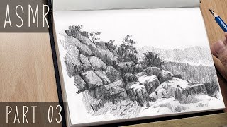 Broad Stroke Pencil Drawing Scenery  ASMR  PART 03 [upl. by Paynter]