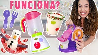 DESAFIO COMIDINHAS COM BRINQUEDOS DE CRIANÇA 2  sorvete do Olaf e milkshake  Paula Stephânia [upl. by Ettenyl]