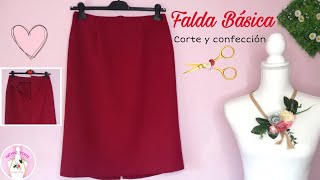 🌸20 Falda Básica Corte y confección superfácil de hacer [upl. by Steel]