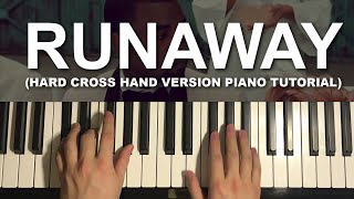 Kanye West  Runaway  Hard Cross Hand Version Piano Tutorial Lesson [upl. by Ronoel]