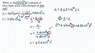 What is 460 nm in Joules  Wavelength to Energy Practice [upl. by Laen723]