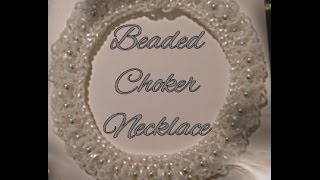 Loom Band Beaded Chocker Necklace Tutorial How To [upl. by Mcmullan]