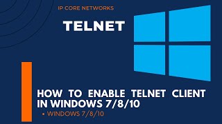 Enable Telnet client  Check the remote port status open or not using Telnet cmd  Win1087 [upl. by Buyse]