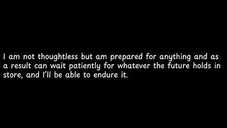 I am not thoughtless but am [upl. by Tsui]