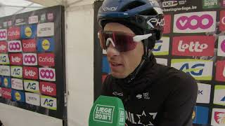 George Bennett  Interview at the start  Liège  Bastogne  Liège 2024 [upl. by Nickey]