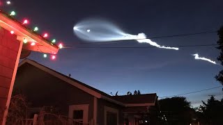 Social media videos capture SpaceX streaking across California skies [upl. by Susanna453]