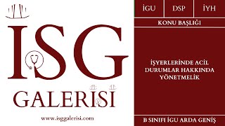 6 İŞYERLERİNDE ACİL DURUMLAR HAKKINDA YÖNETMELİK amp ACİL DURUM PLANI HAZIRLAMA REHBERİ [upl. by Dann]