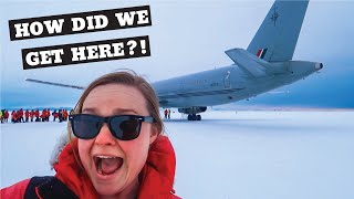 Arriving in ANTARCTICA on a Military Plane [upl. by Kcirddec784]