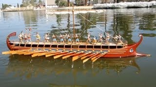 48 Oar Bireme Rows to Sea [upl. by Eehc]