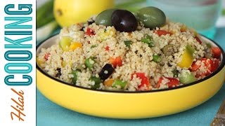 How to Make Couscous Salad  Hilah Cooking [upl. by Ynnot]