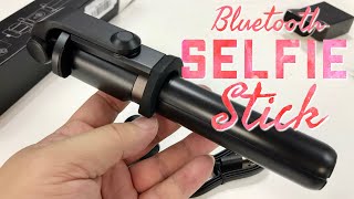 Selfie Stick with Detachable Bluetooth Remote and Tripod Review [upl. by Htirehc418]