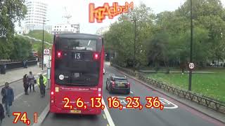 FULL ROUTE VISUAL  London Bus Route 414  Putney Bridge to Maida Hill The Chpnham  2451 SK14SZC [upl. by Ocsisnarf685]