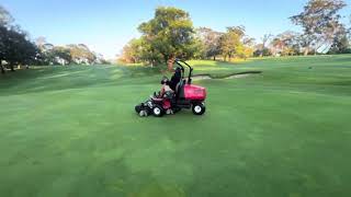 Oatlands Golf Club trial electric greens mower [upl. by Alletnahs]