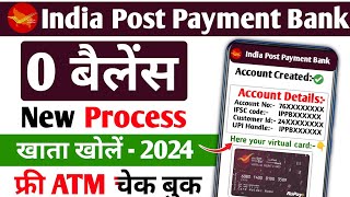 India Post Payment Bank Account Opening Online 2024  IPPB Zero Balance Account Opening Online [upl. by Annamaria]