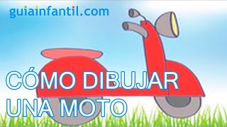 Dibujos de transportes para niños Cómo dibujar una moto [upl. by Odinevneib]