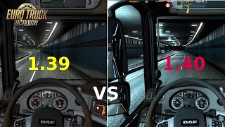 139 vs 140  Euro Truck Simulator 2  Graphics comparison No mods [upl. by Fairweather]