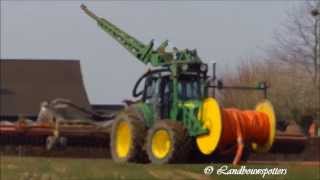 john Deere 6830 sleepslangen 2013  MeganckHaenebalcke uit Merendree [upl. by Ahtaela]