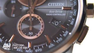 Citizen EcoDrive Black Dial World Chronograph AT Mens Watch AT811657E  Overview [upl. by Fanny]