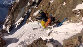 Skiing a Steep Line in Chamonix [upl. by Edroi831]