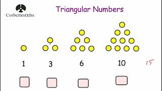 Triangular Numbers  Corbettmaths [upl. by Luigino]