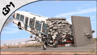 DANS UN MUR A 350KMH AVEC UN BUS  BeamNG Expérience [upl. by Ahsieki544]