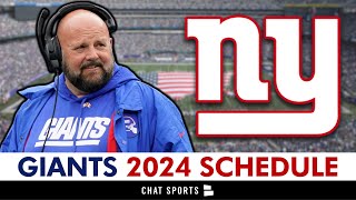 New York Giants 2024 NFL Schedule Opponents amp Instant Analysis [upl. by Borlow]