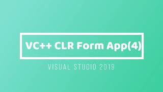 VC CLR Form APP4 Reflection Visual Studio 2019 CCLIでGUIプログラムを作る [upl. by Malina]