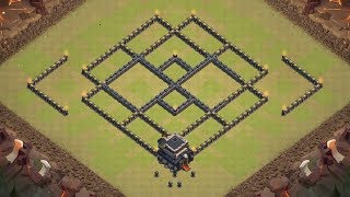 NEW TH9 WAR BASE Anti 3 Star  Clash of Clans [upl. by Nahbois]