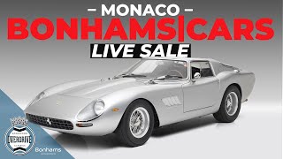 BonhamsCars The Monaco Sale Les Grandes Marques à Monaco Auction  Live stream [upl. by Antrim984]