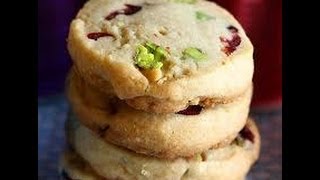 Christmas Cranberry amp Pistachio Shortbread Cookies [upl. by Yetah772]