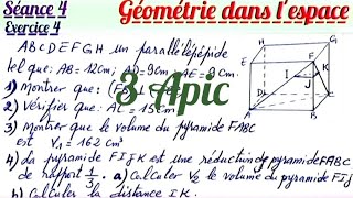 Géométrie dans lespace séance 4 exercice 4 [upl. by Atiuqnahs590]