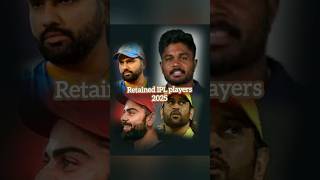 Ipl retained players list for 2025ipl2025 megaauction bcci cricket shorts viralvideotrending [upl. by Deane]