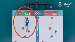 USAs Sam Watsons world record wall speed climbing in 475 seconds Highlights Paris Olympics 2024 [upl. by Dhumma734]