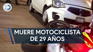 Muere motociclista de 29 años se impactó en poste de luz [upl. by Lucinda]