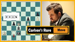 Carlsen Beats Anand With A Very Rare and Study Like Move [upl. by Yllet903]