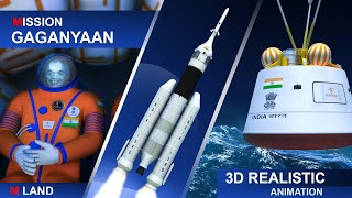 gaganyaan 3d animation rocketscience gaganyaanmission isro [upl. by Irmina]