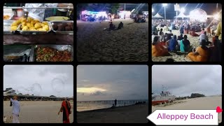 Alleppey Beach KeralaIndia A day amp Night View🌊A big Ship in Beach Side bypass keralabeach [upl. by Harwin917]