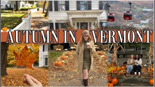 VERMONT TRAVEL VLOG  fall foliage exploring Stowe amp Woodstock eating all things maple [upl. by Tupler]