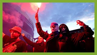 Leicester fans celebrate outside King Power after beating Chelsea in FA Cup Final [upl. by Hally]